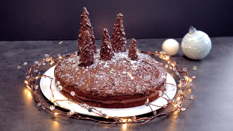 Čokoladna zimska torta