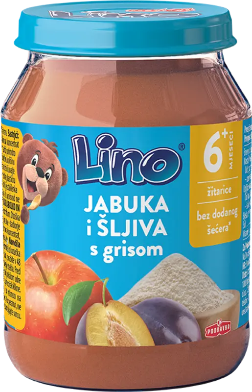 Lino jabuka i šljiva s grisom