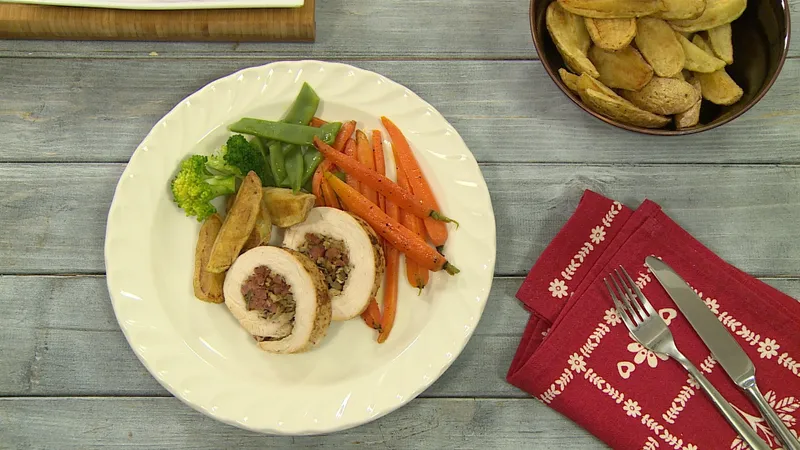 Pureća rolada punjena jegerom i gljivama