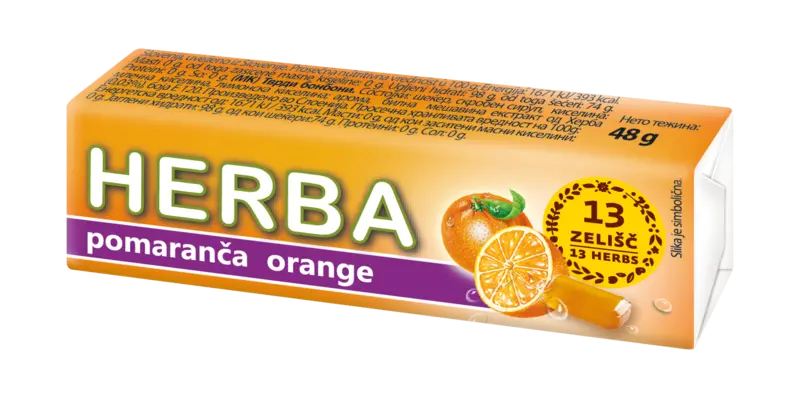 Herba tvrdi bomboni naranča