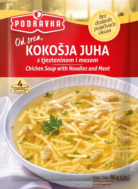 Kokošja juha s tjesteninom i mesom