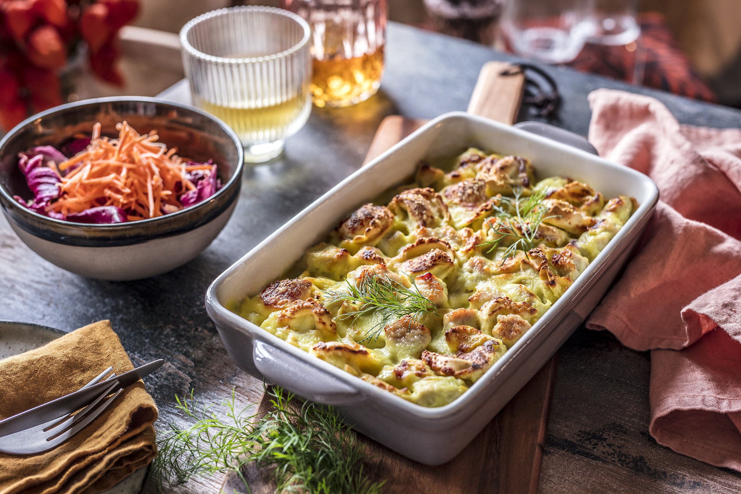 Tortelini s puretinom i 4 vrste sira