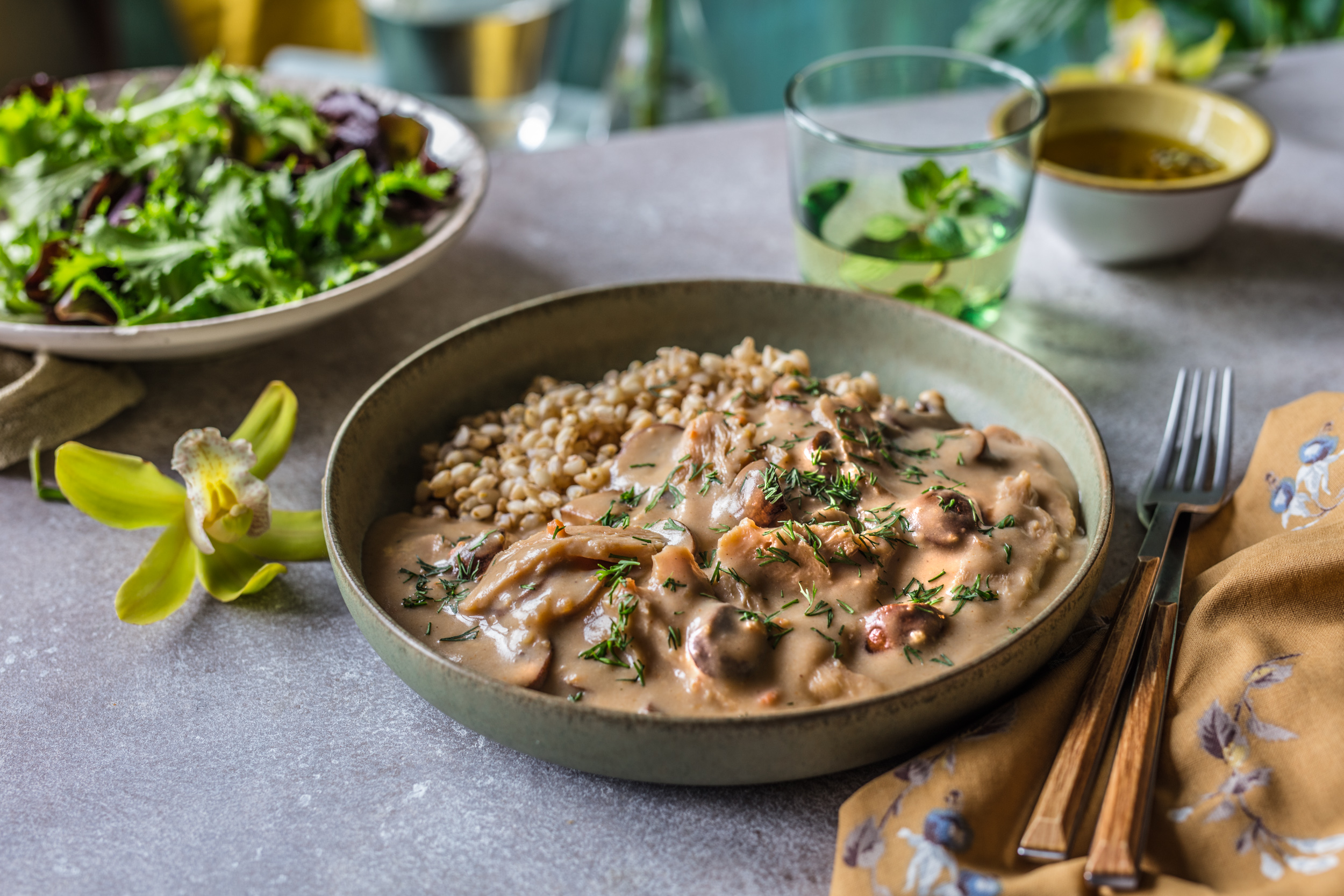 Umak od vrhnja sa sojinim medaljonima