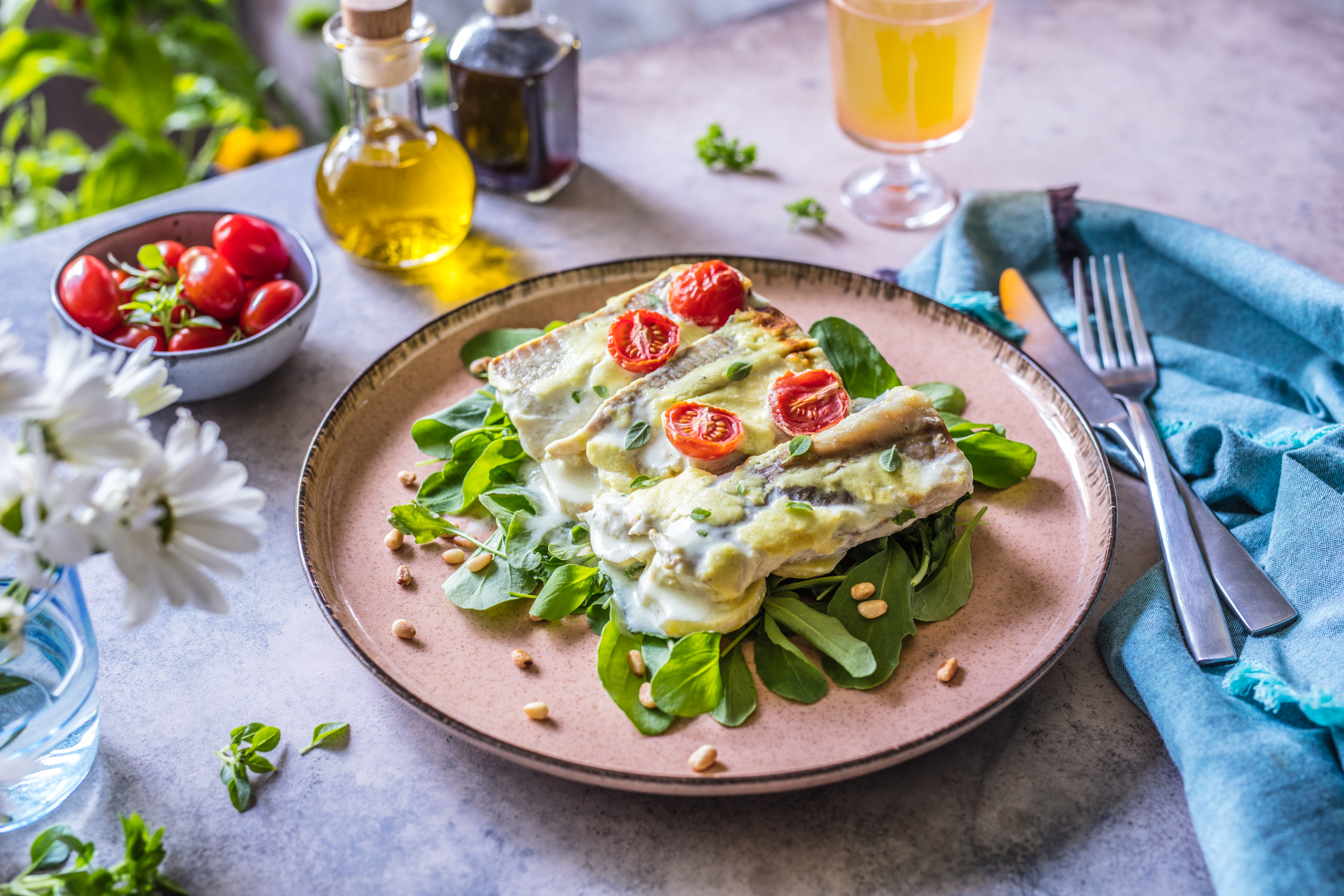 Fileti bijele ribe s 4 vrste sira