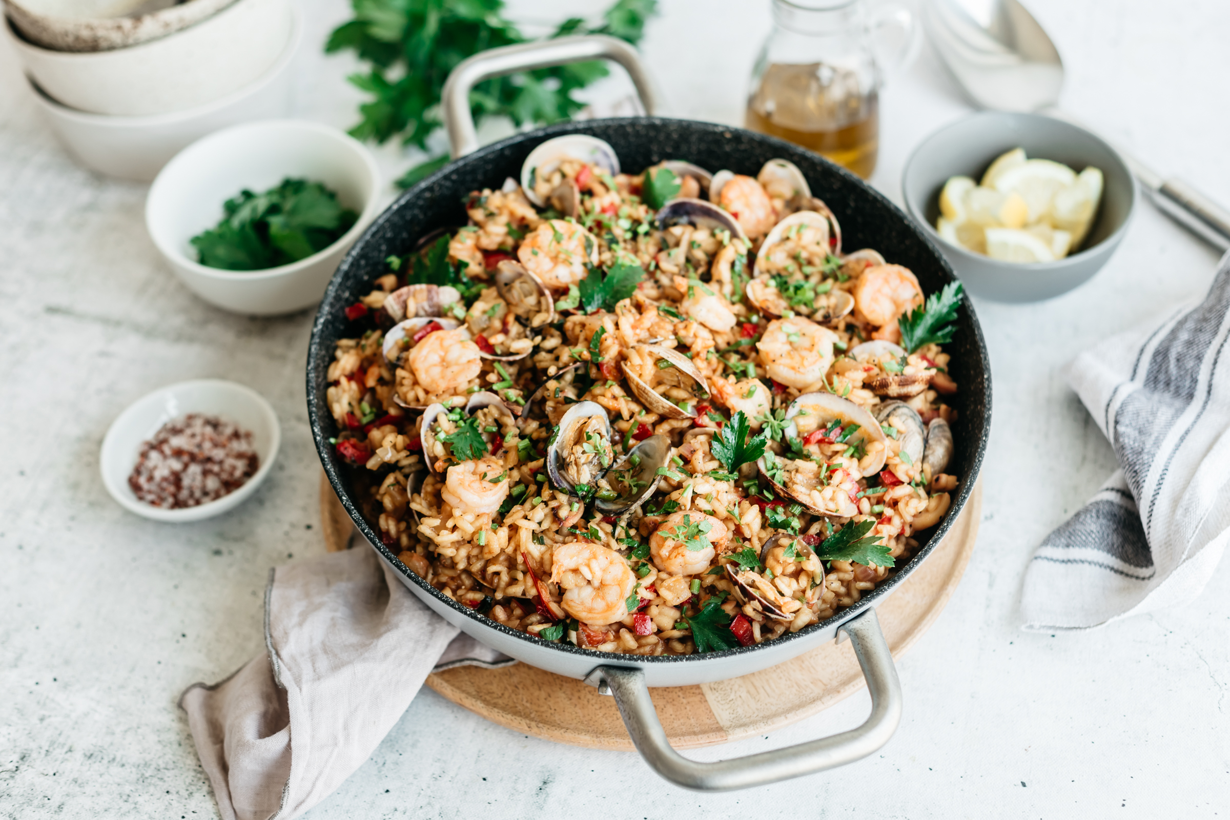 Paella s morskim plodovima