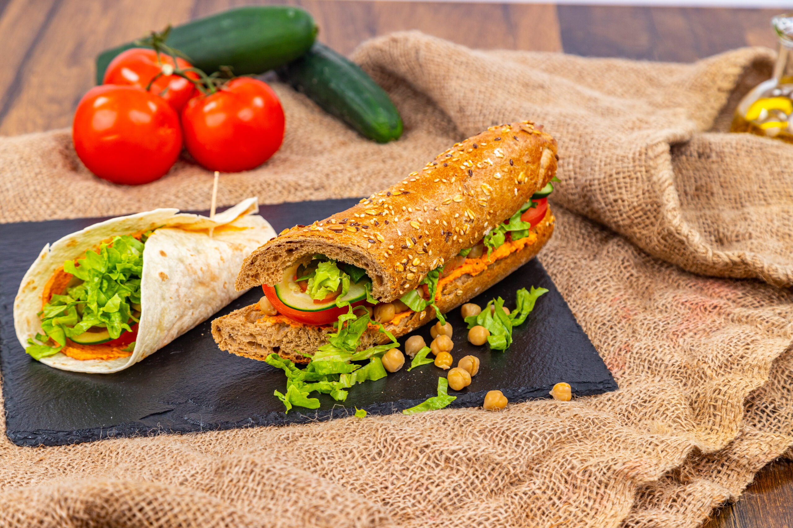 Bogati vege sendvič za dvoje