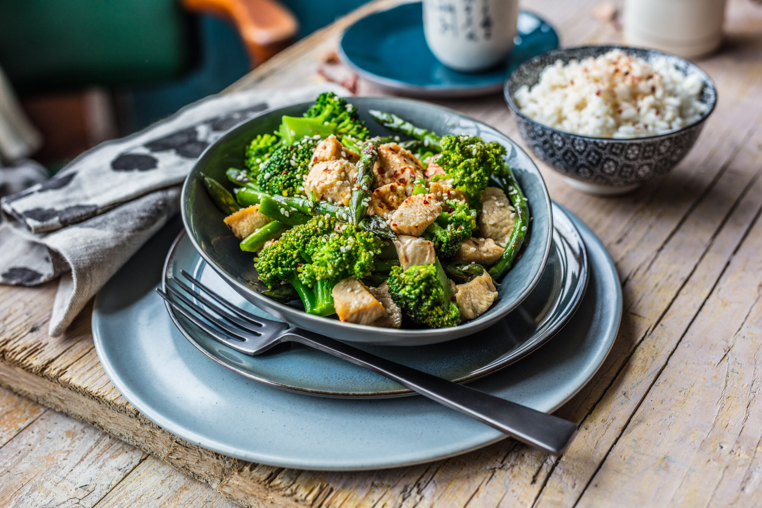 Piletina sa zelenim povrćem