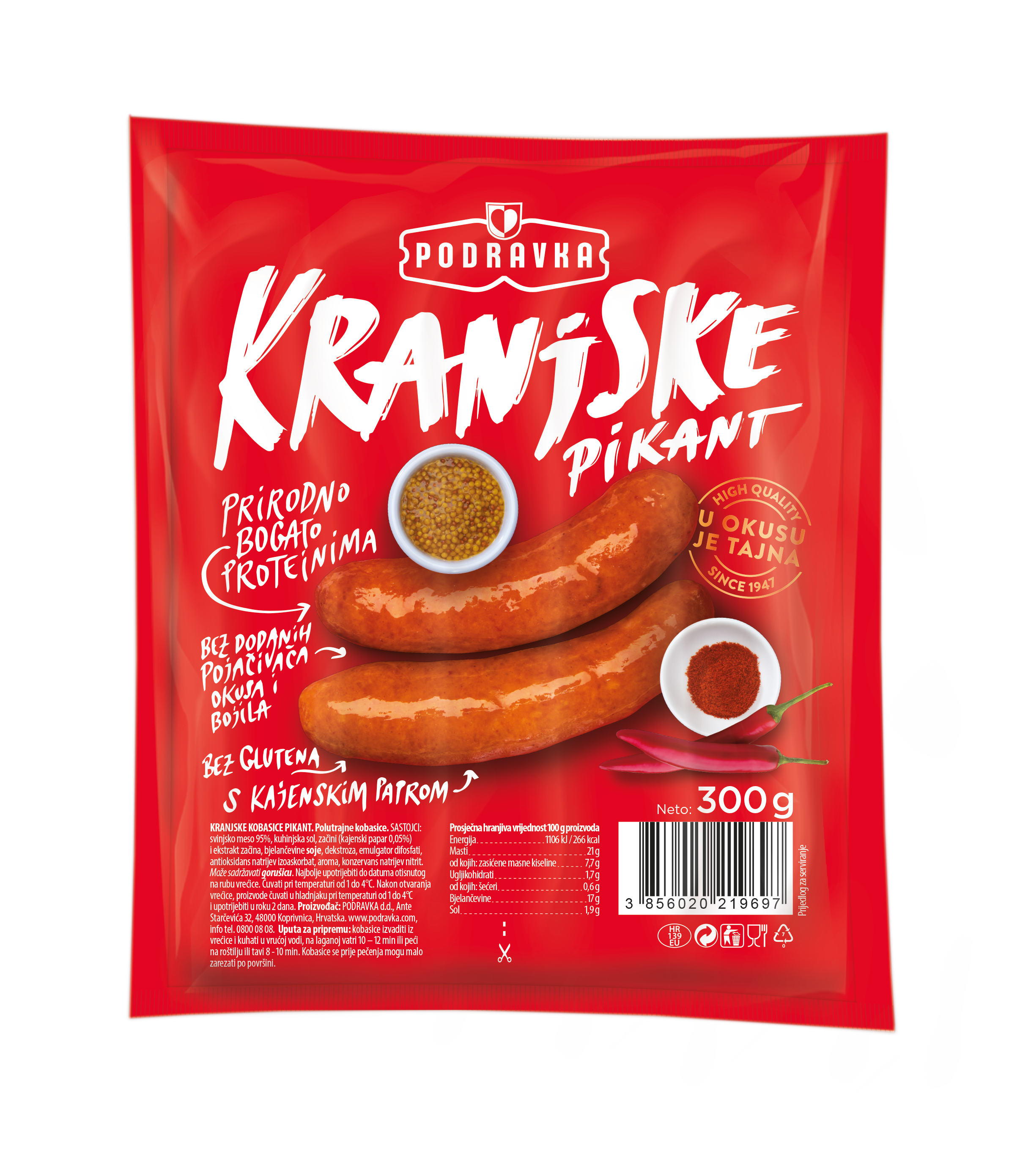 Kranjske kobasice pikant