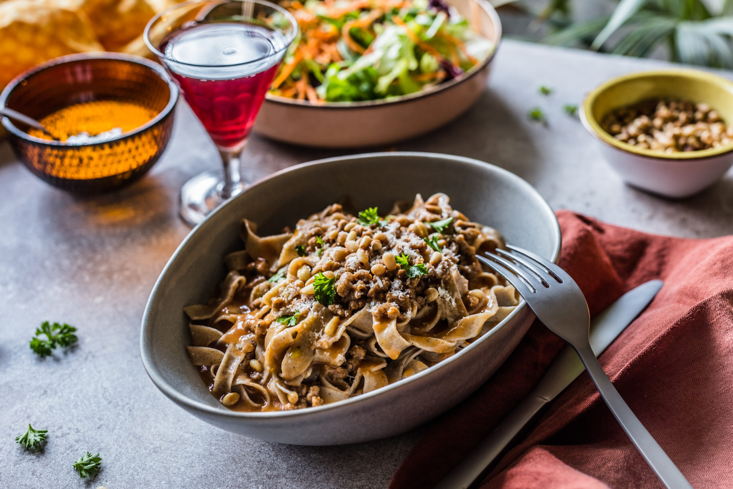 Tagliatelle od heljdinog brašna s umakom bolognese
