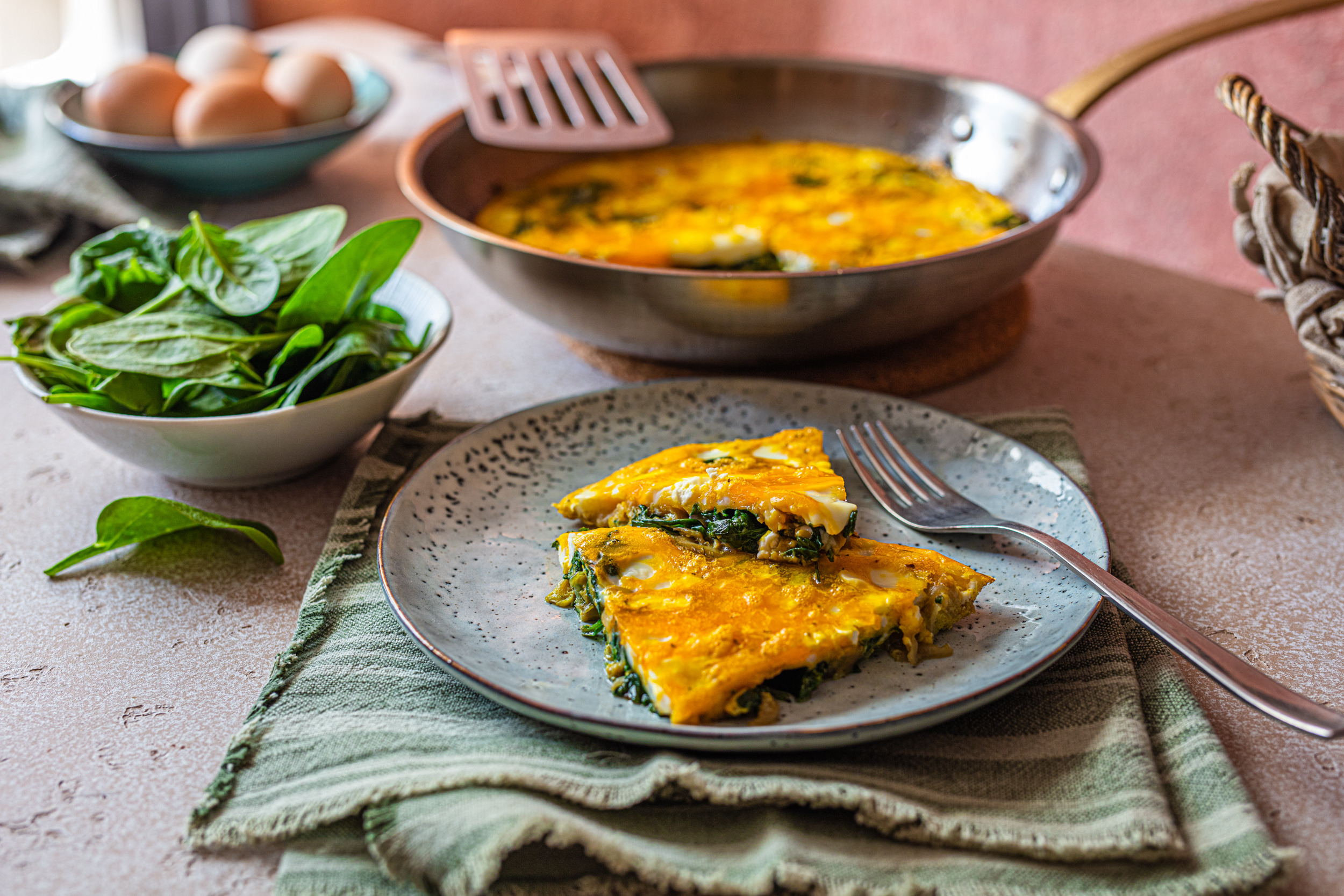 Fritatta sa špinatom i kozjim sirom