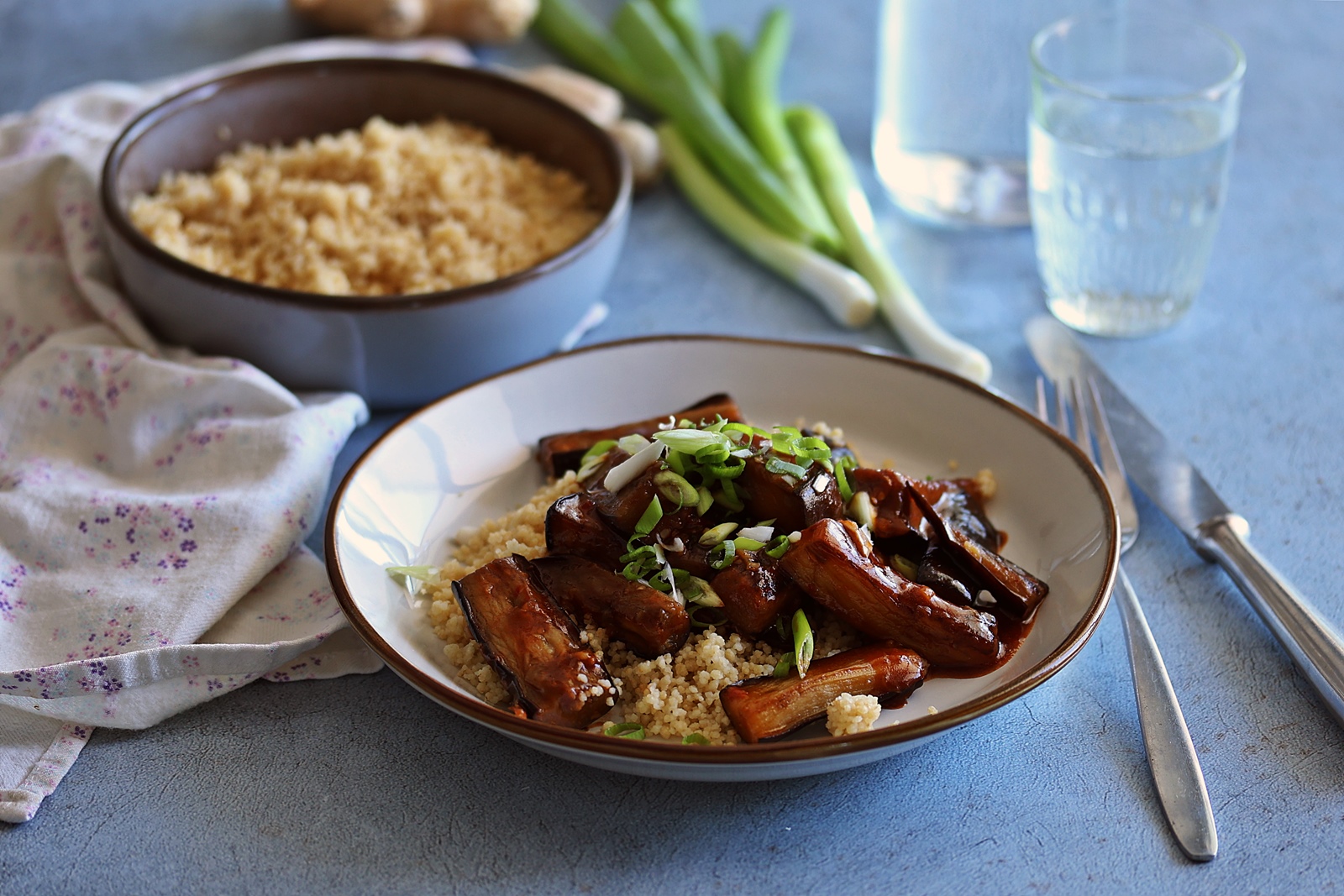 Prženi patlidžani glazirani BBQ  umakom