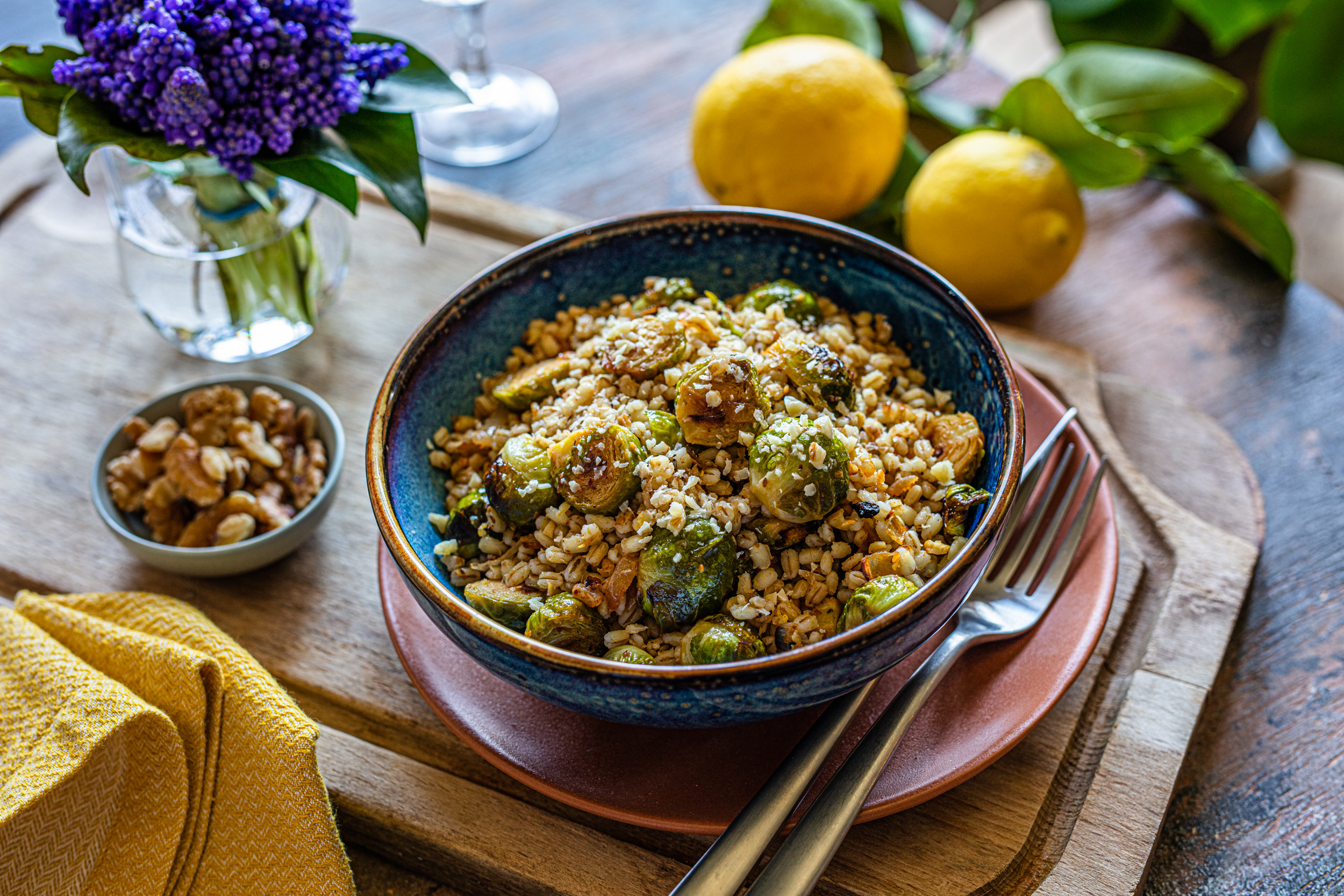 Pečene prokulice s ječmom i limunom