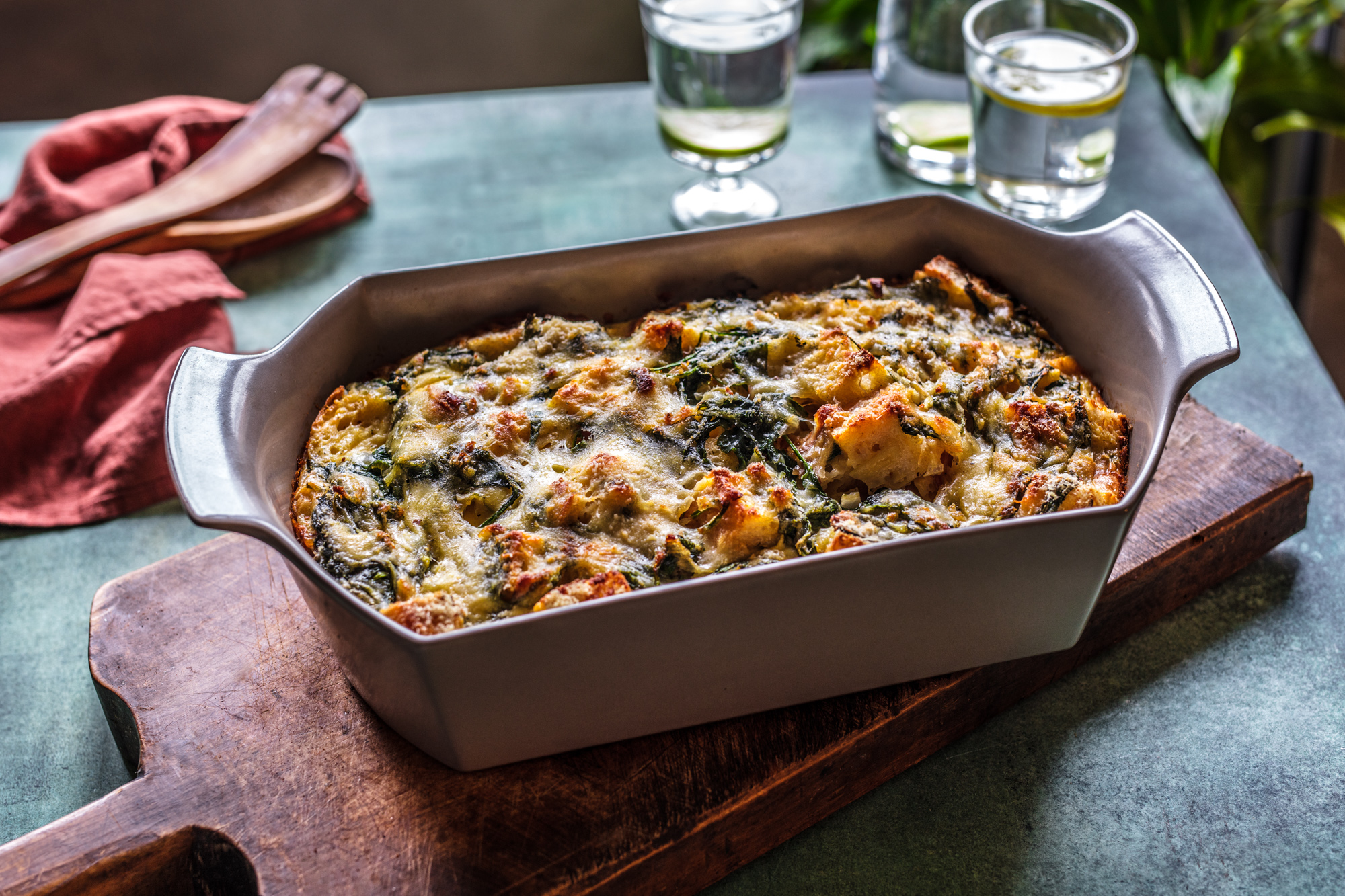 Strata od slanine i špinata