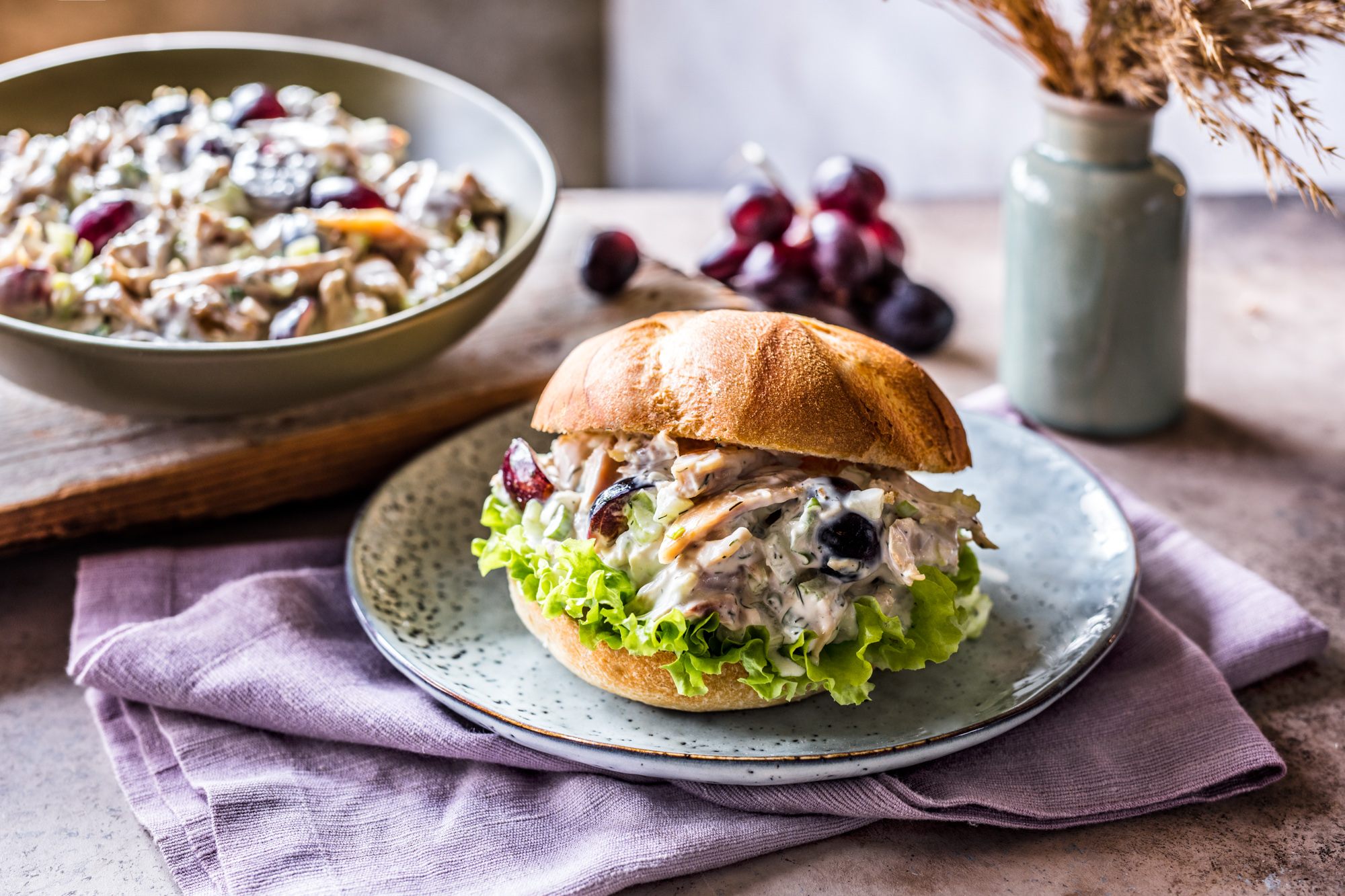 Kremasta pileća salata s grožđem