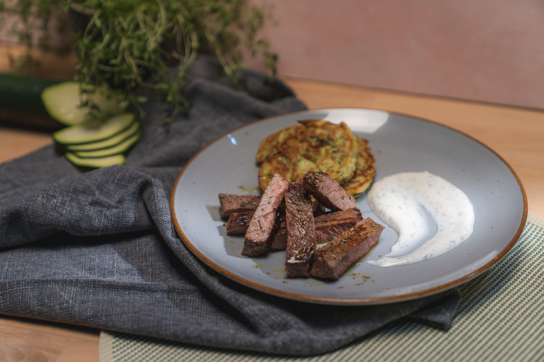 Ramstek s popečcima od tikvica