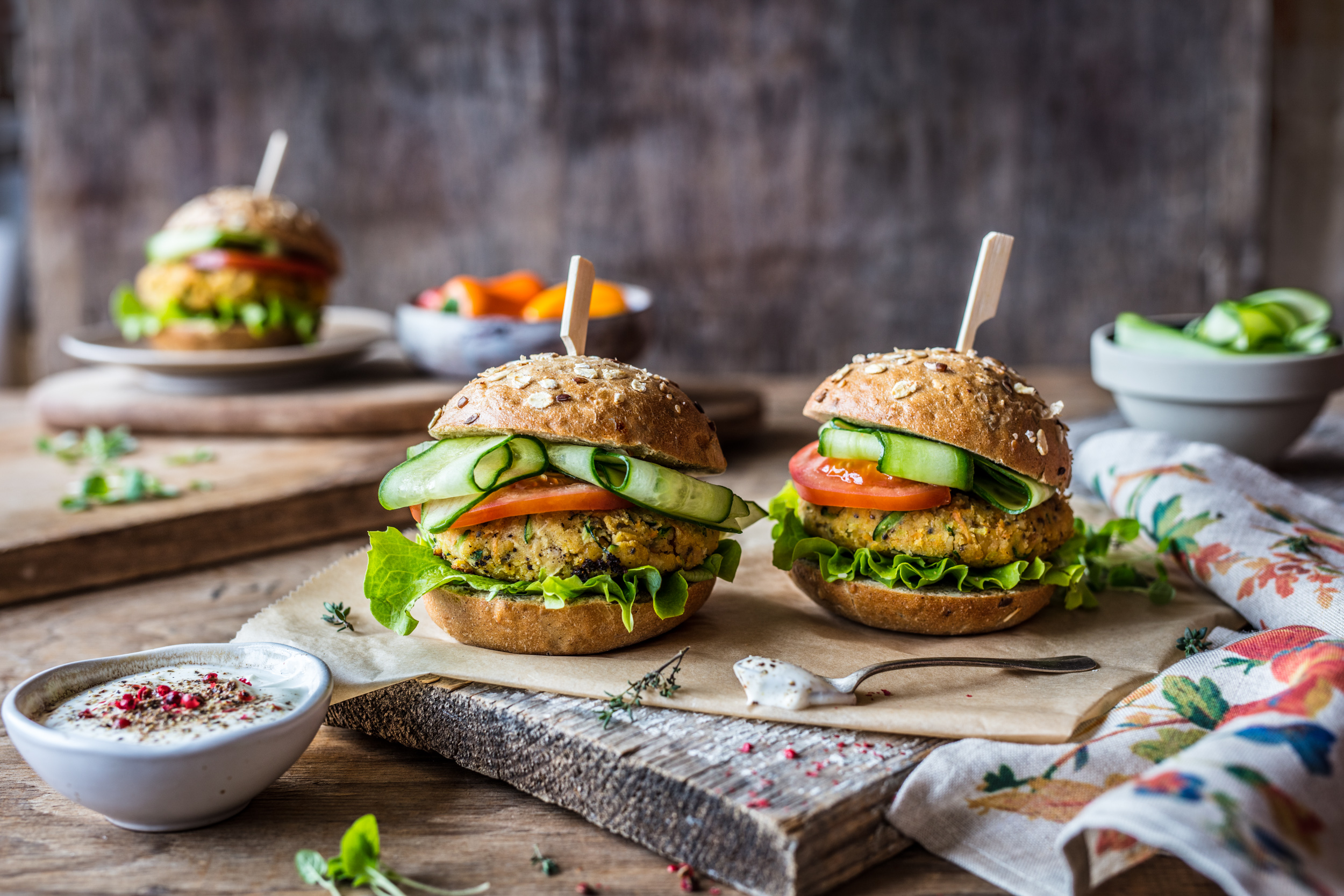 Burger od slanutka na roštilju