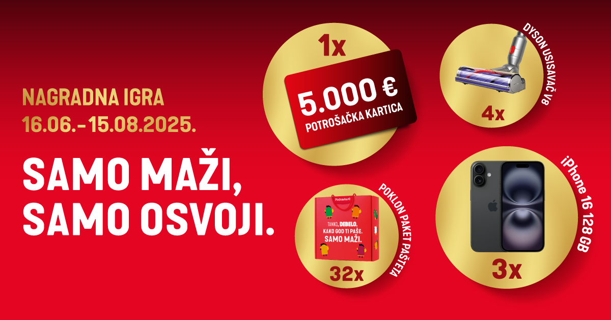 Sudjeluj u nagradnoj igri: Samo maži, samo osvoji