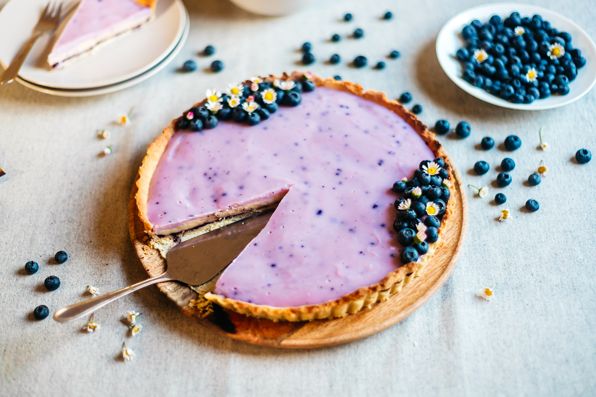 Borovnica puding tart