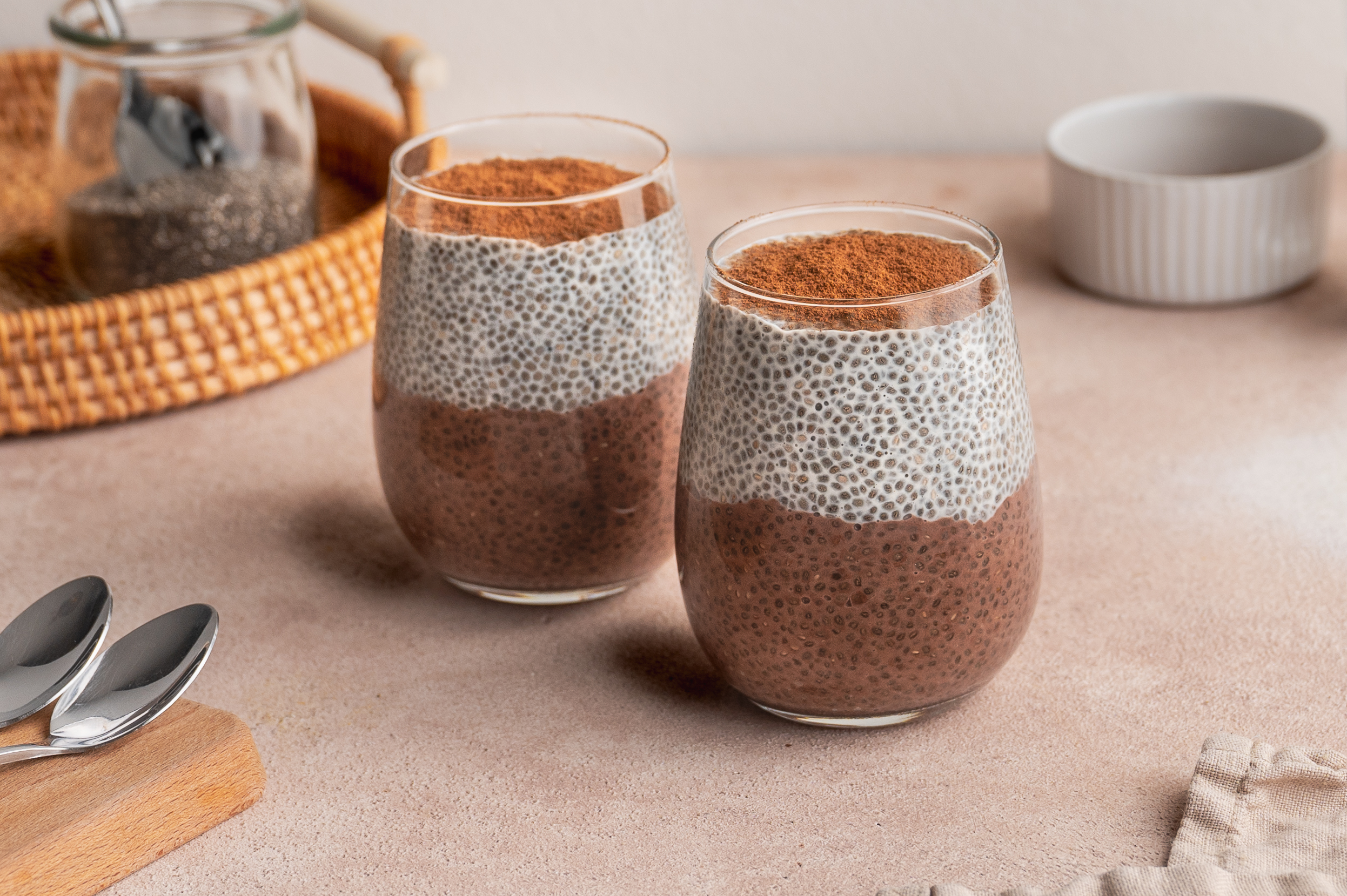 Brownie shake chia puding