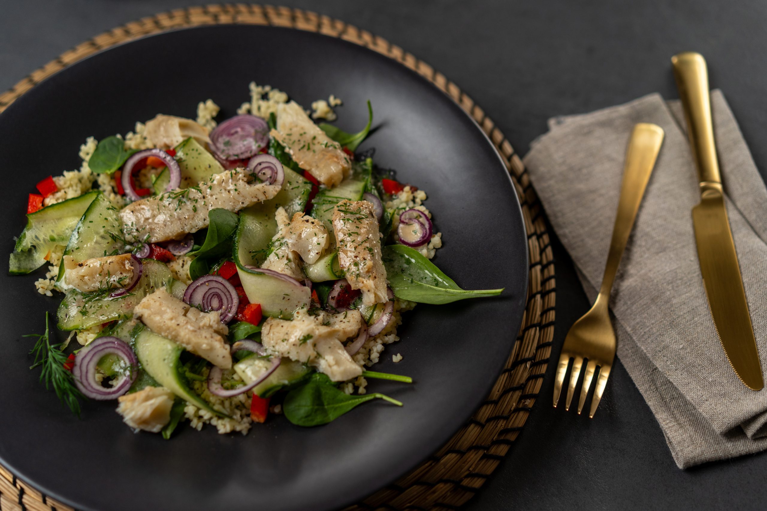 Bulgur salata s oslićem