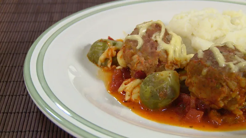 Zapečene ćufte s prokulicama u đuveču