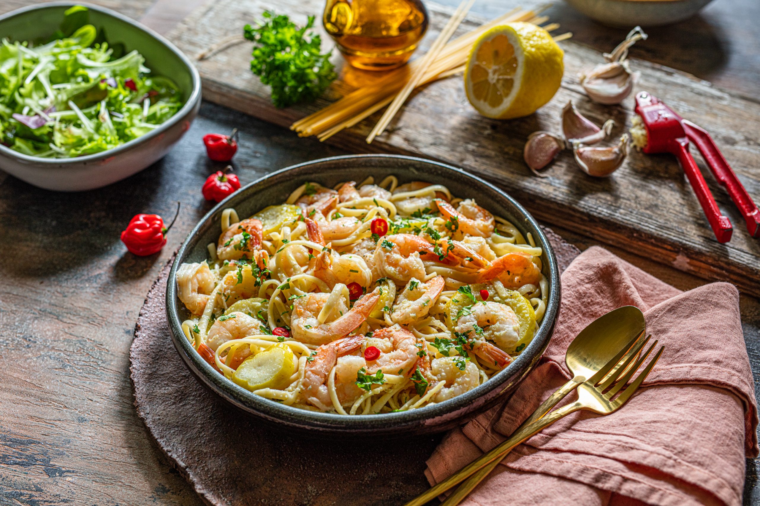 Kozice s limunom i češnjakom