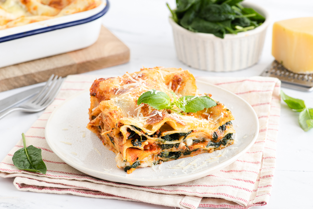 Lazanje bolognese sa špinatom