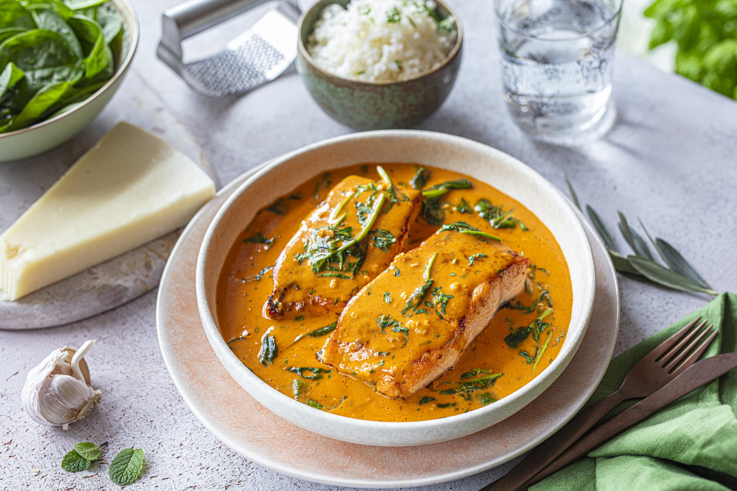 Losos u umaku od paprike