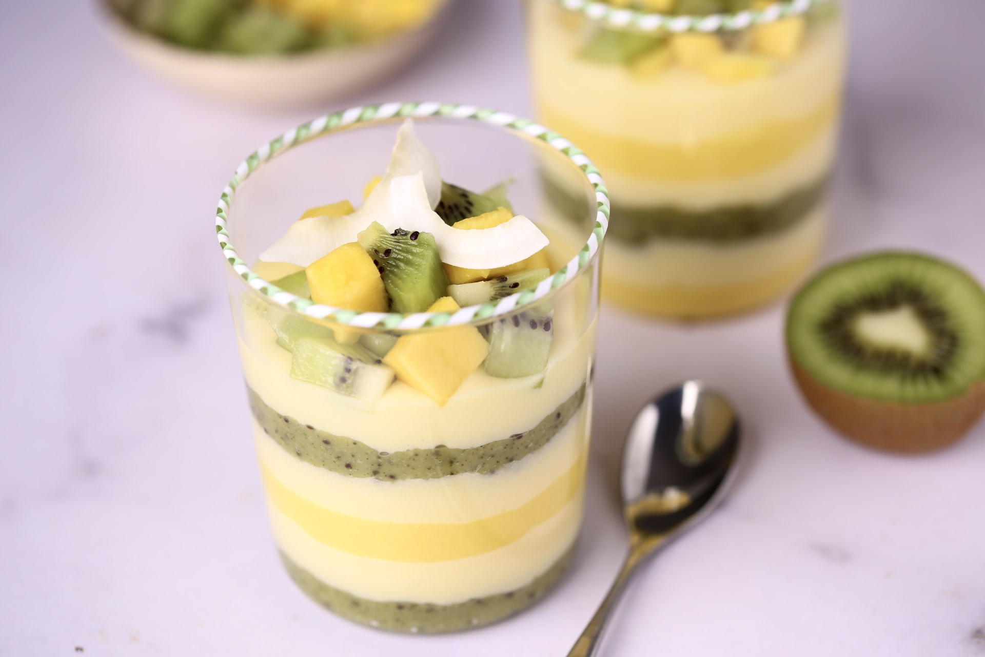Mango kivi proteinski puding