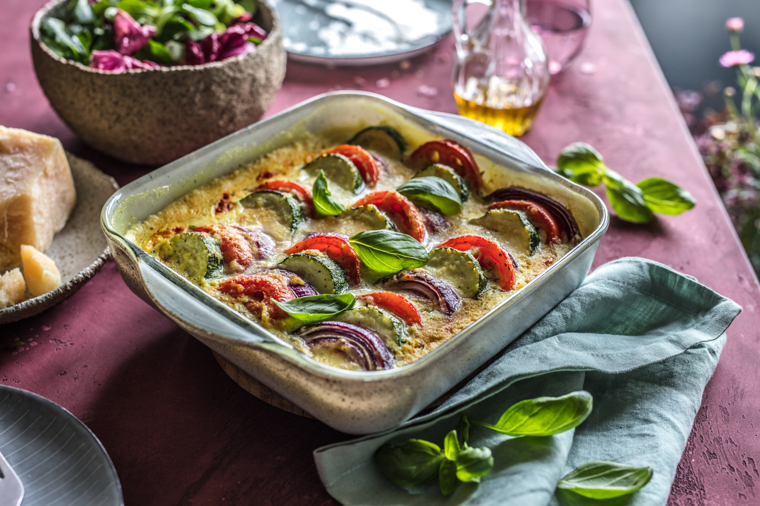 Mediteransko zapečeno povrće s mozzarellom