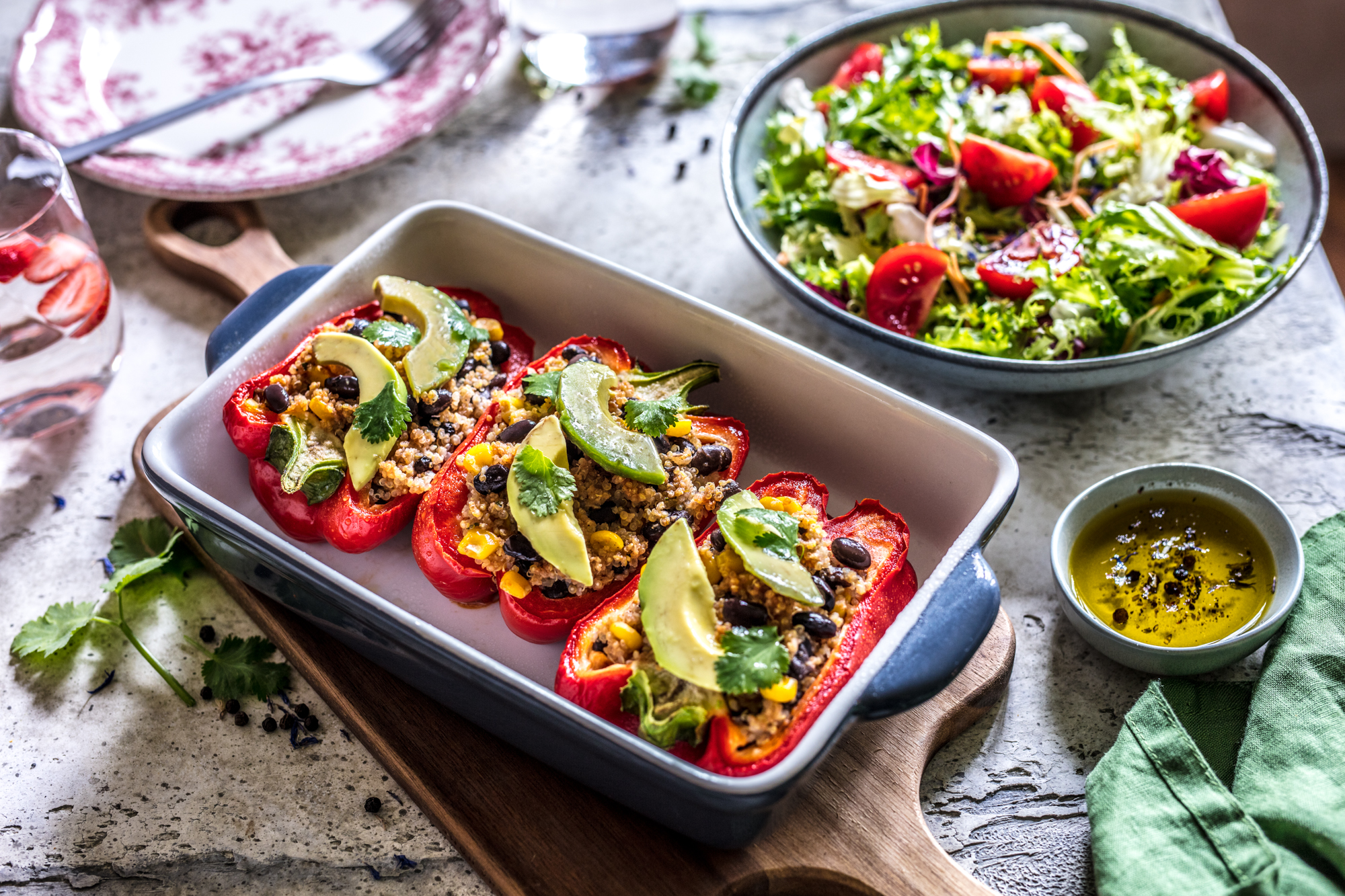 Paprike iz pećnice punjene povrćem