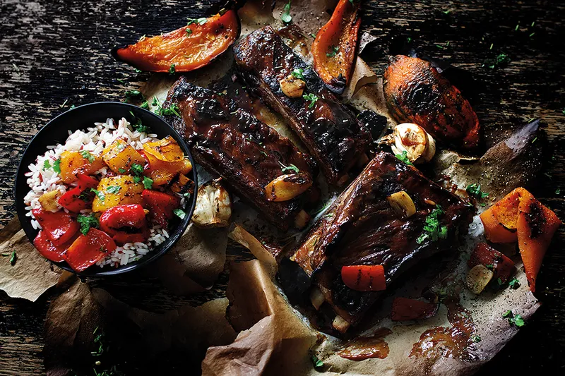 Pečena rebarca s javorovim sirupom