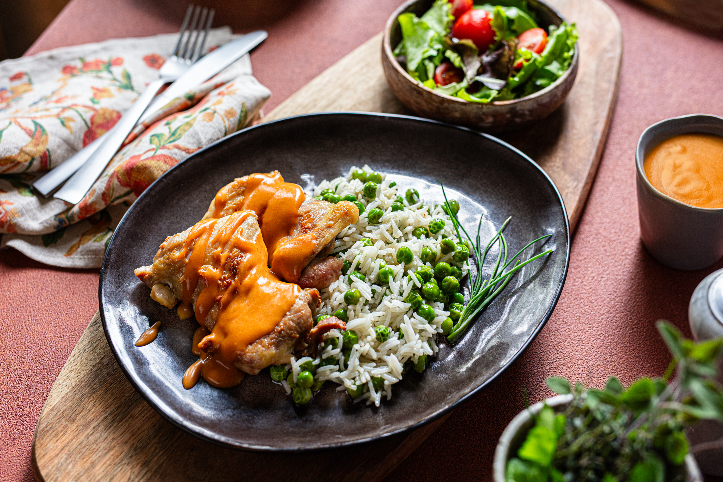 Piletina s graškom u krem umaku