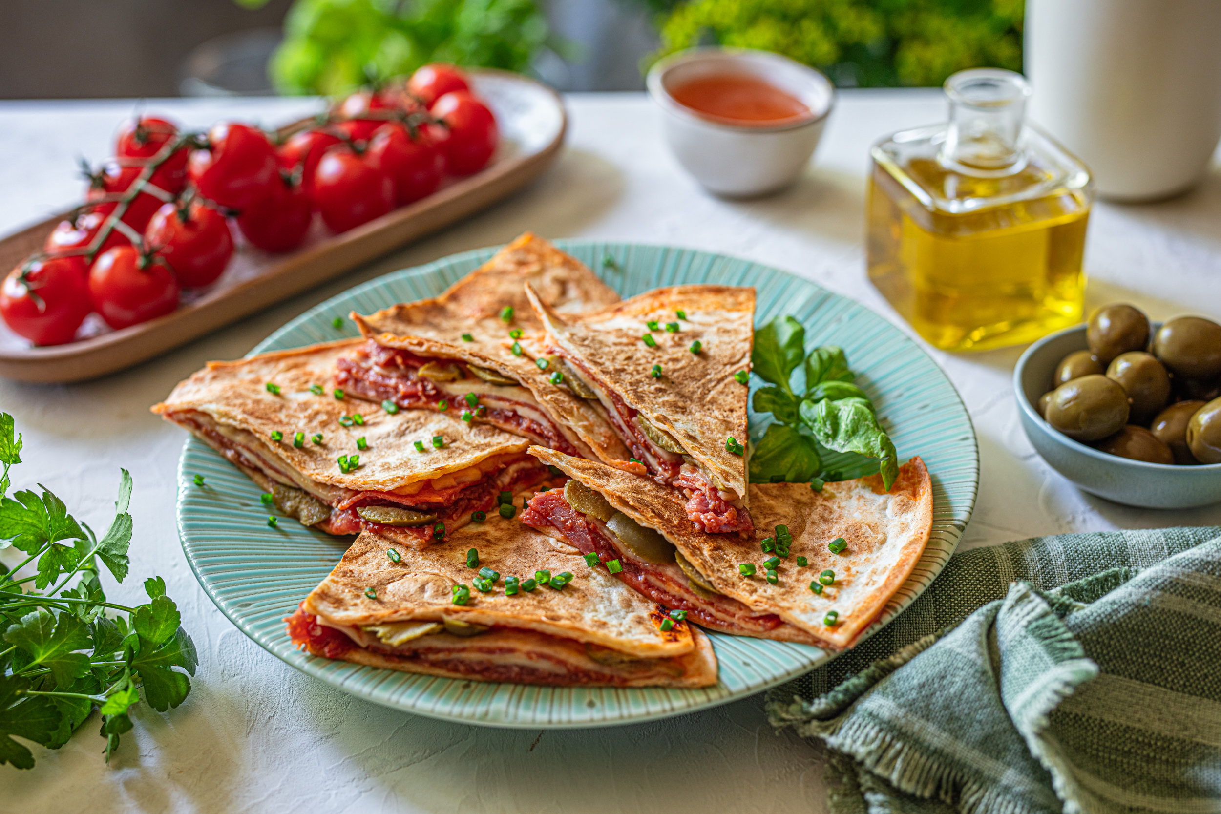 Pizza quesadille