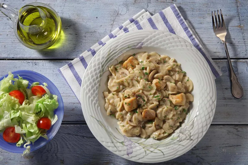 Rezanci s piletinom i gljivama