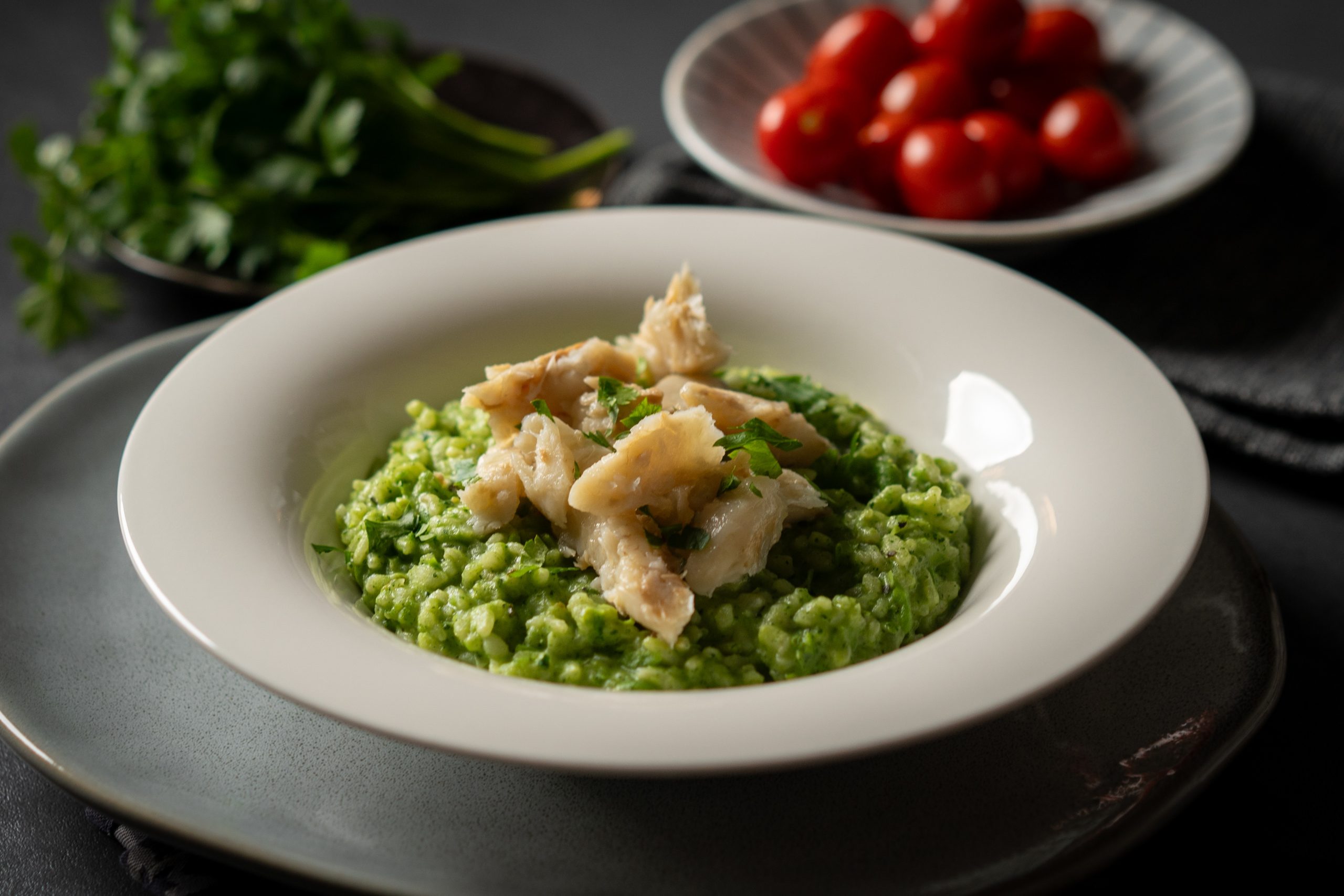 Rižoto s graškom i oslićem