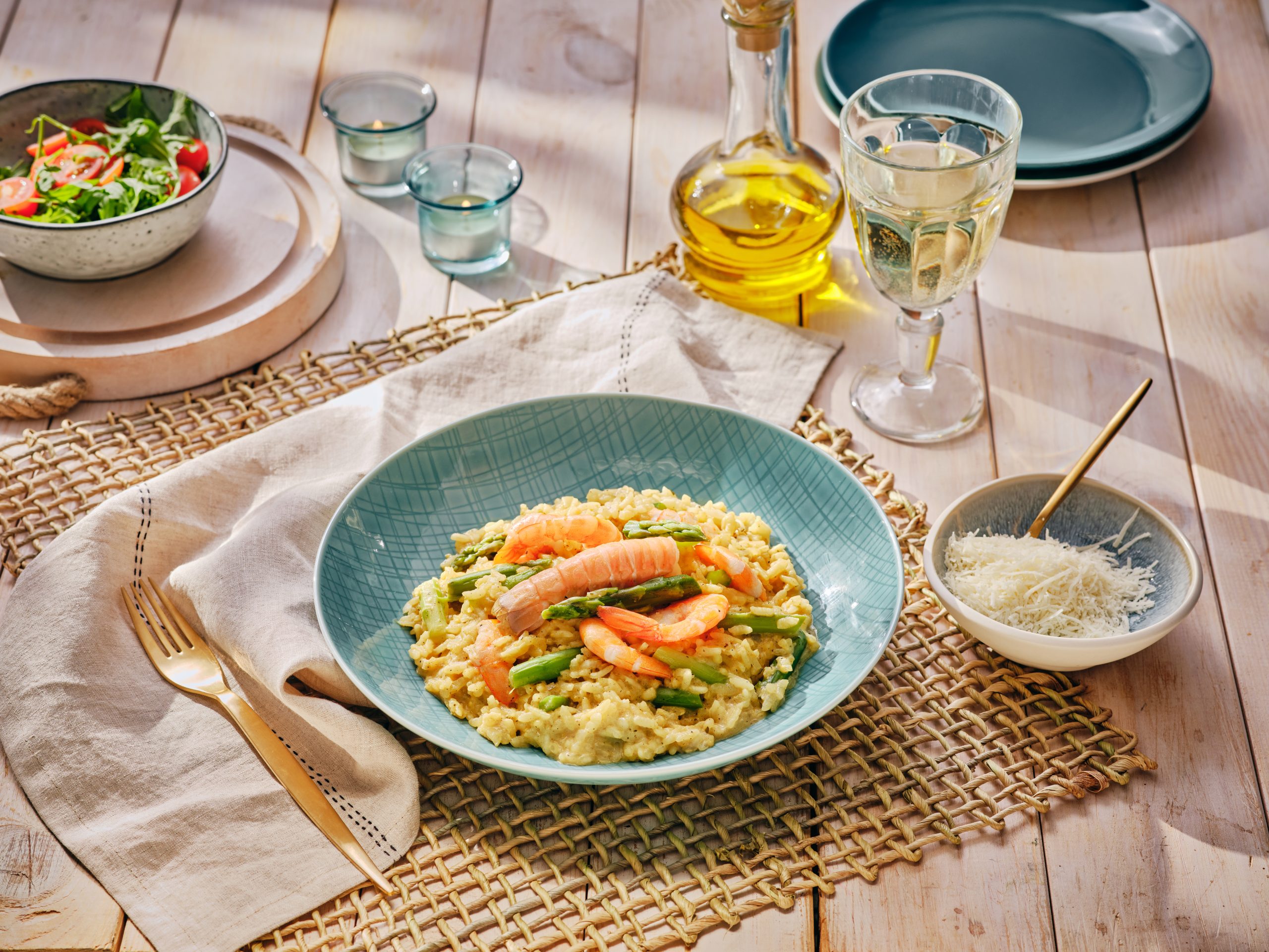 Rižoto s kozicama i šparogama