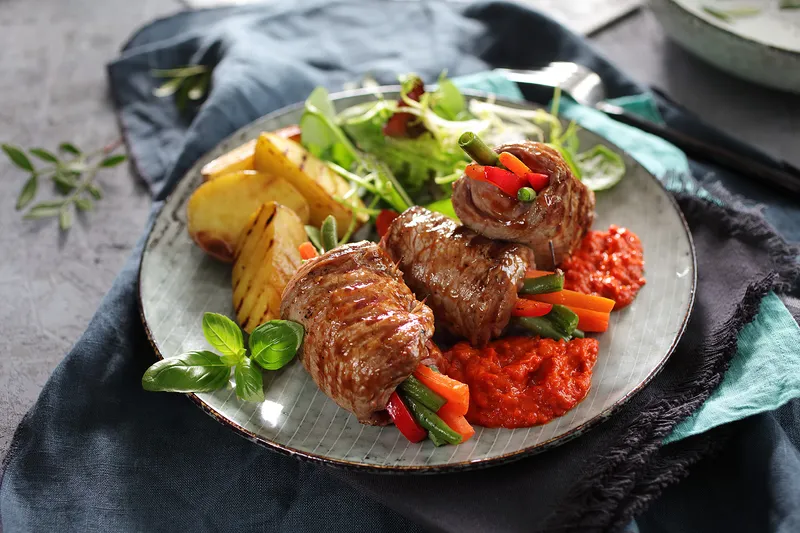 Rolice od ramsteka s povrćem