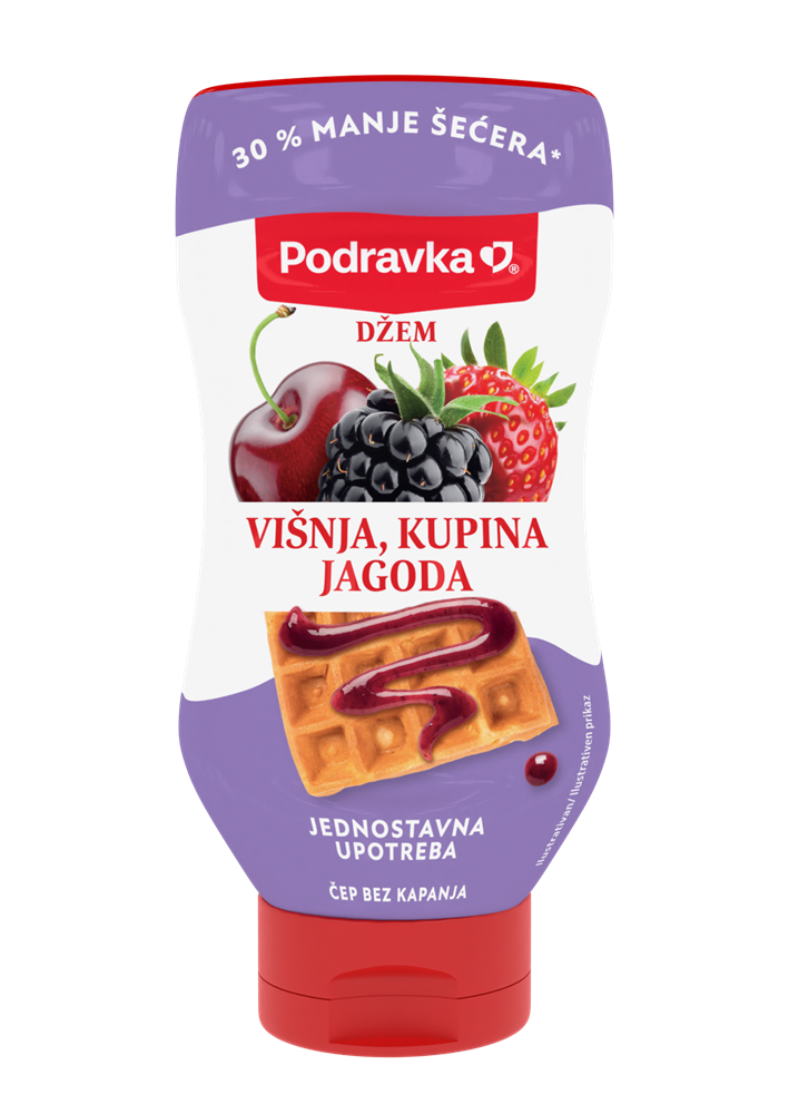 Džem višnja, kupina, jagoda squeeze