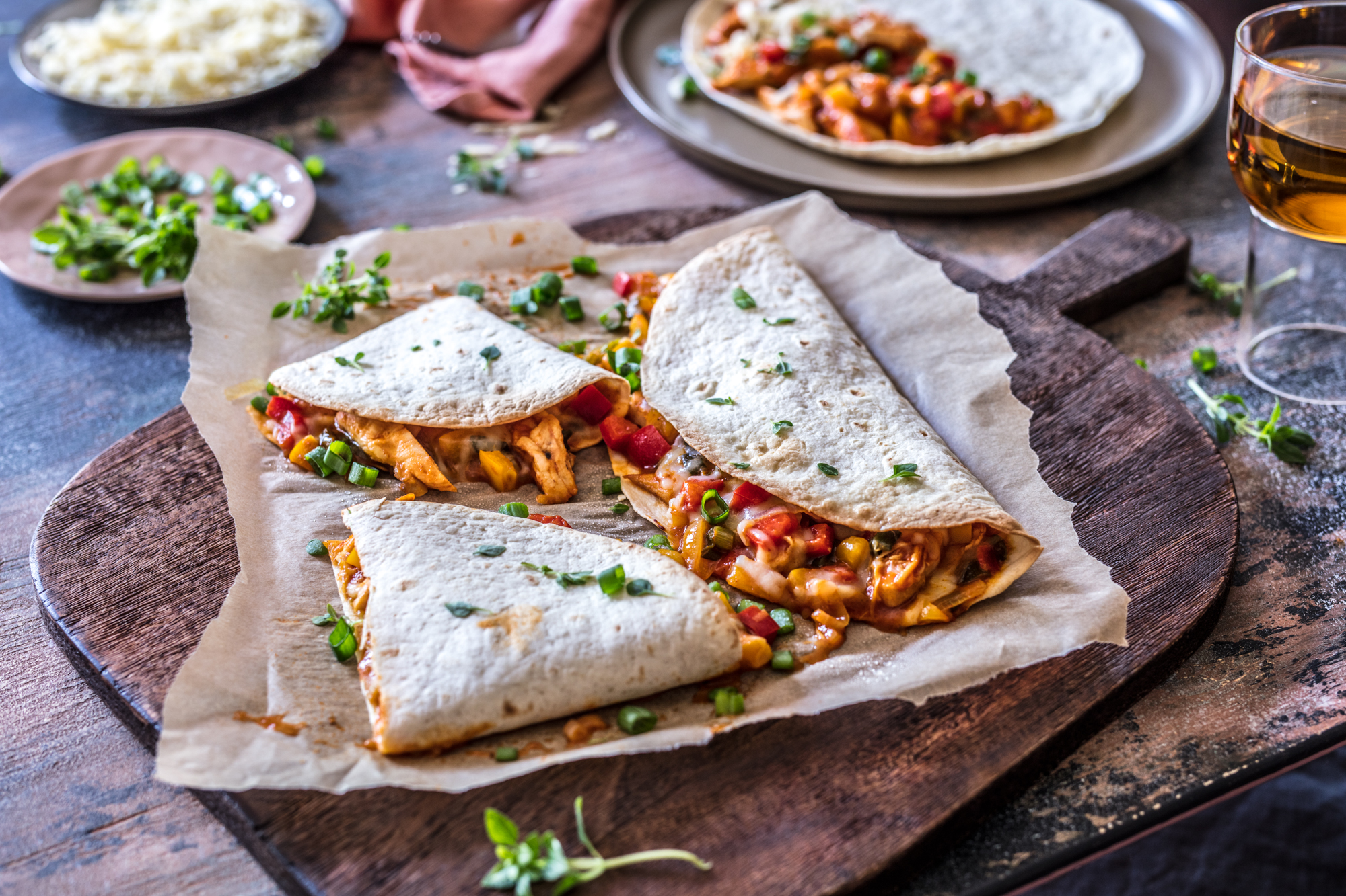 Tortilje s piletinom i paprikom