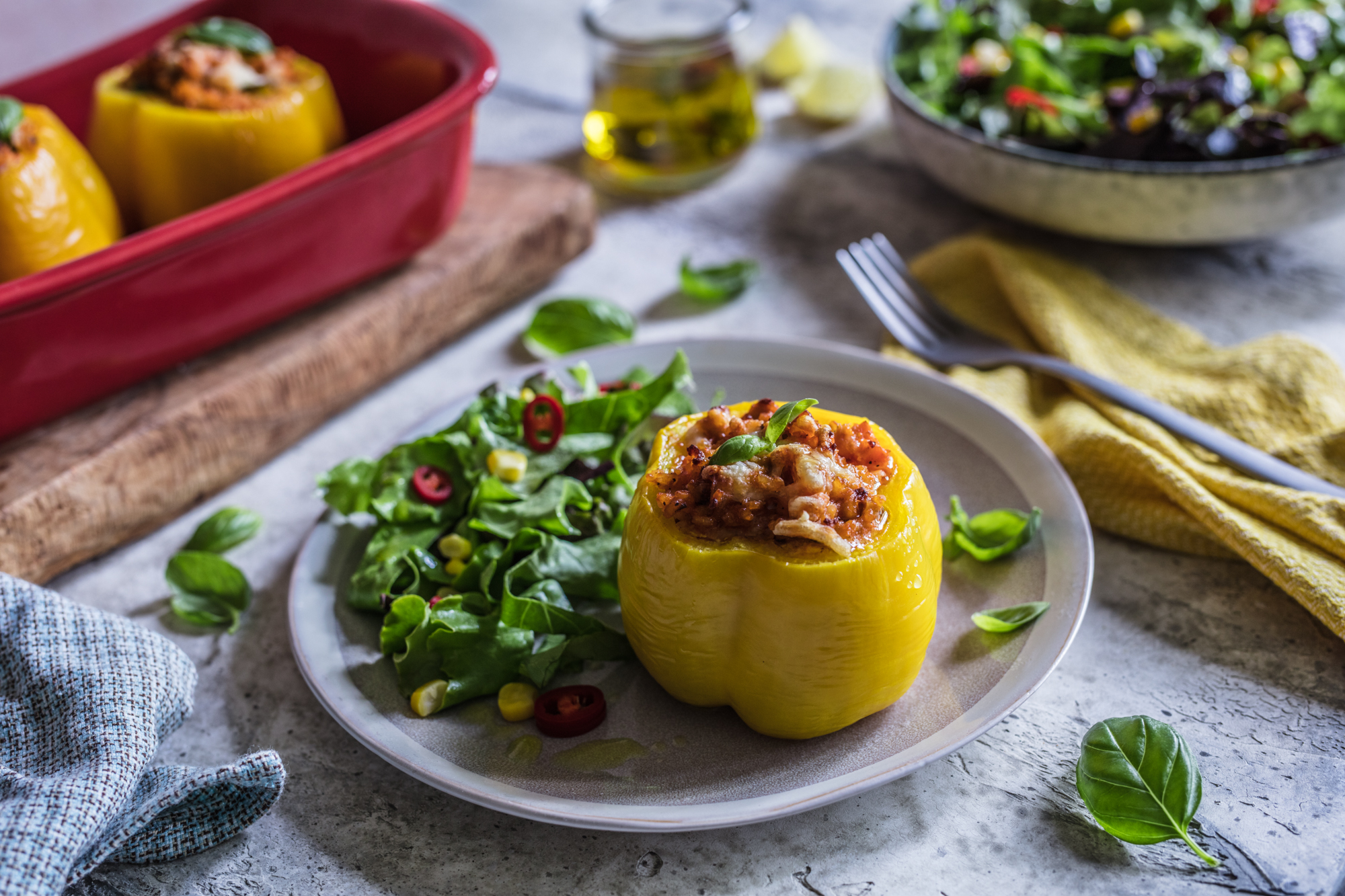Fantastične vegetarijanske punjene paprike