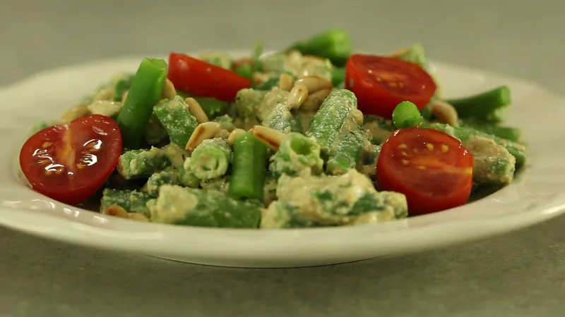 Zelene mahune s tofu sirom – Salata lahor