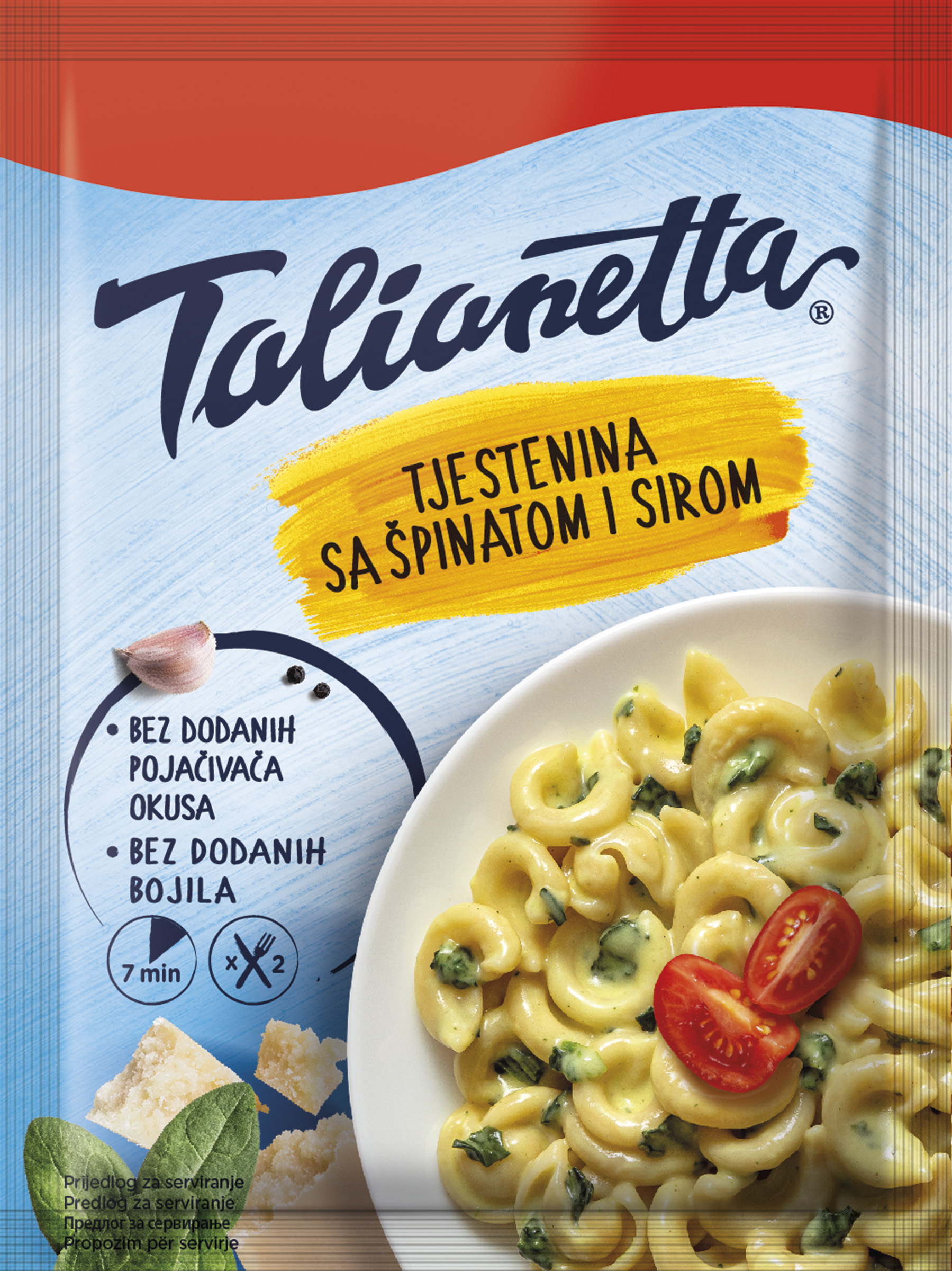 Tjestenina sa špinatom i sirom