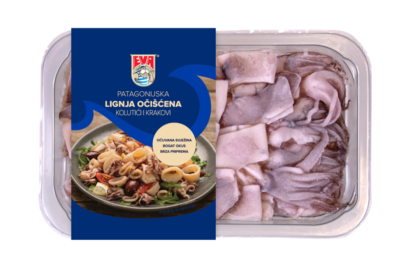 Patagonijska lignja očišćena kolutići i krakovi