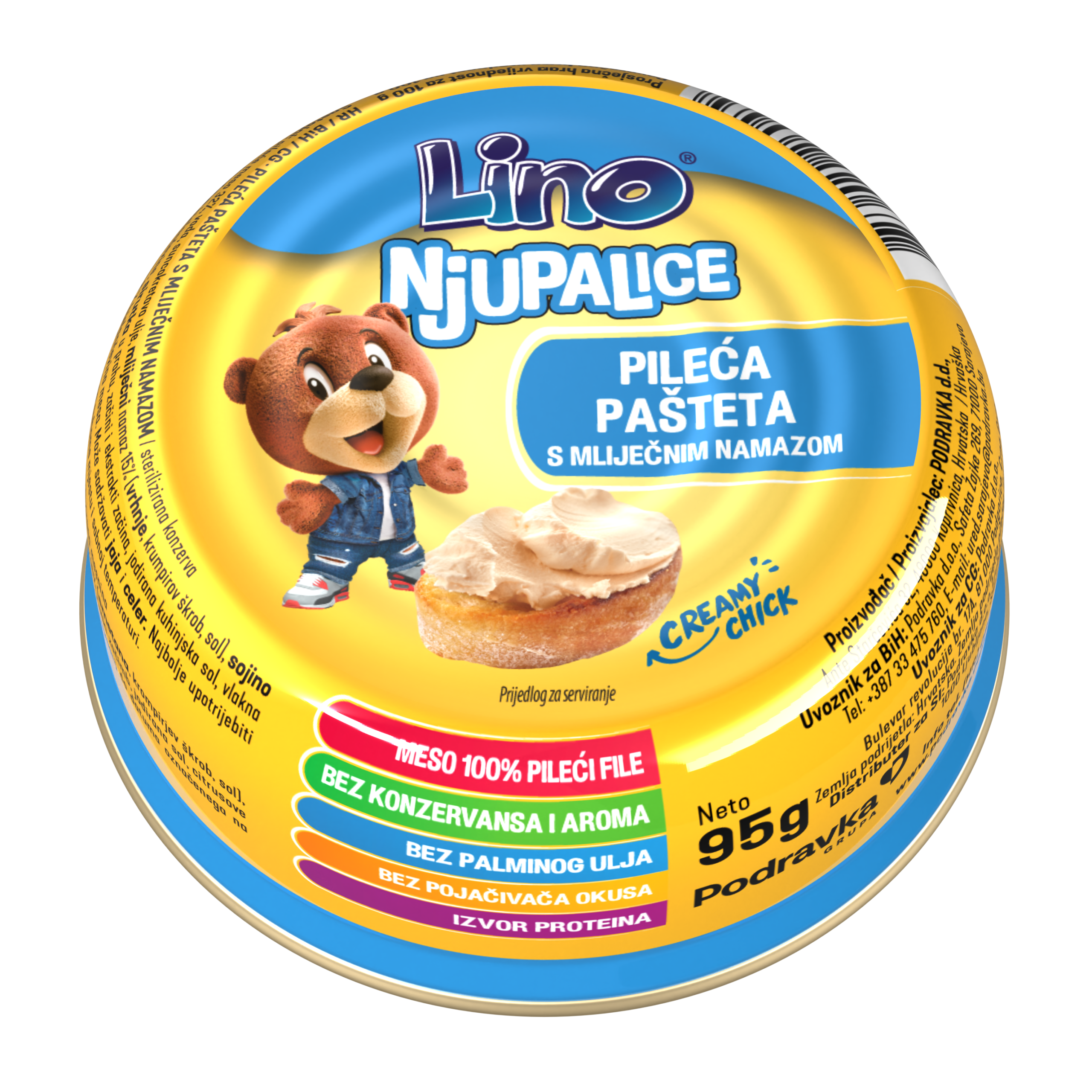 Pileća pašteta s mliječnim namazom