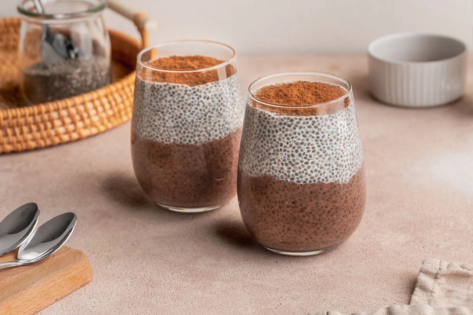 Brownie shake chia puding